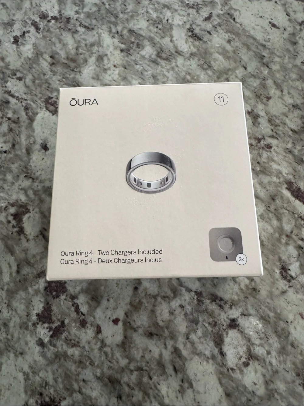 Oura Ring 4 Smart Health Ring — Silver (Size 11)